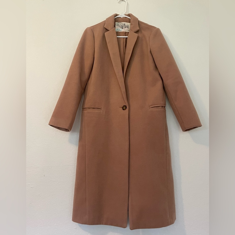Kimchi Blue camel color duster style coat